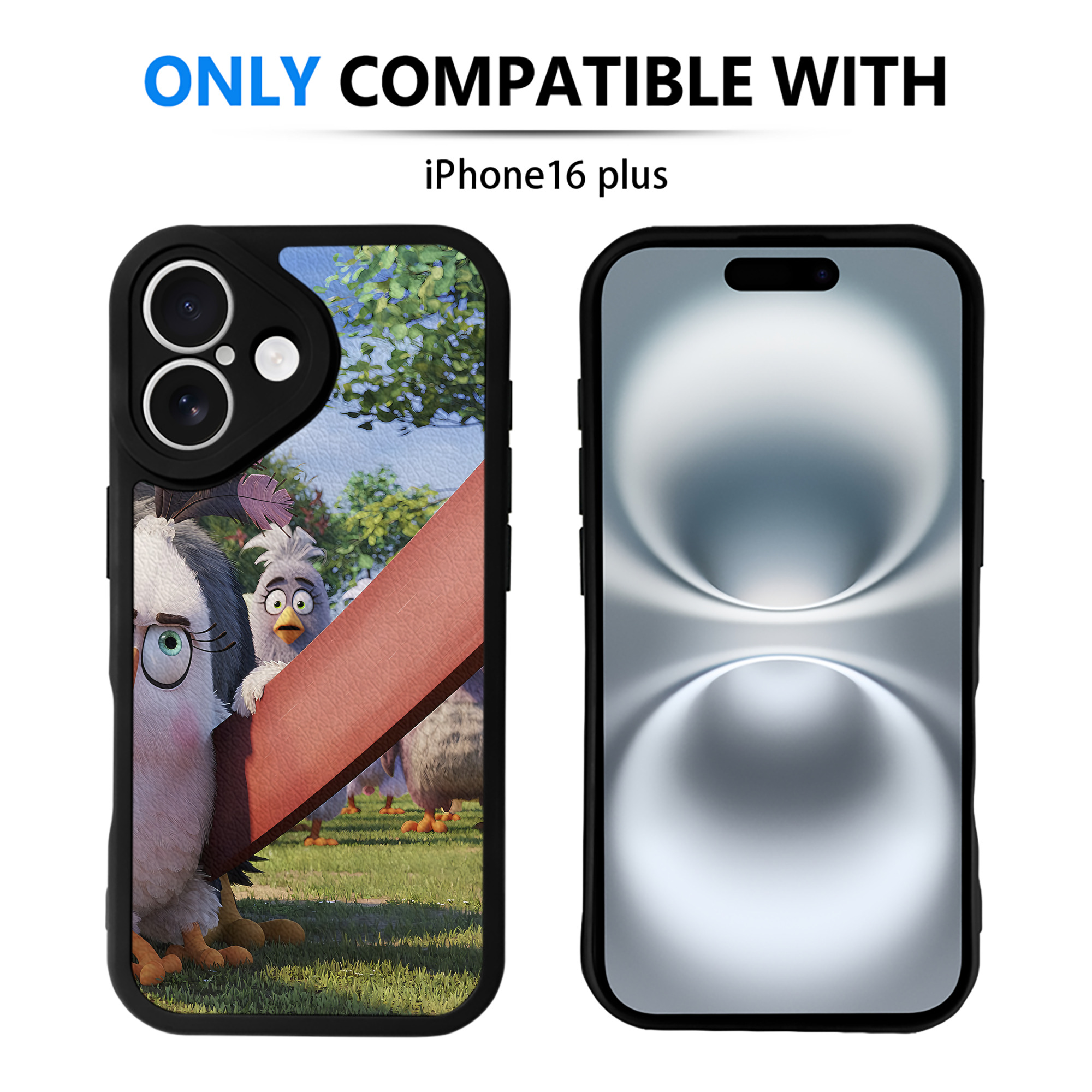 （画像用） Angry Birds アングリーバード 【iPhone 16シリーズ対応】シリコンスマホケース（レザー調） 材質：シリコン